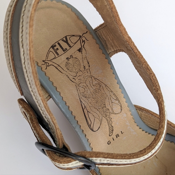 🇵🇹 Fly Girl By Fly London Block Heel Leather Sandals Made In Portugal - Picture 9 of 11